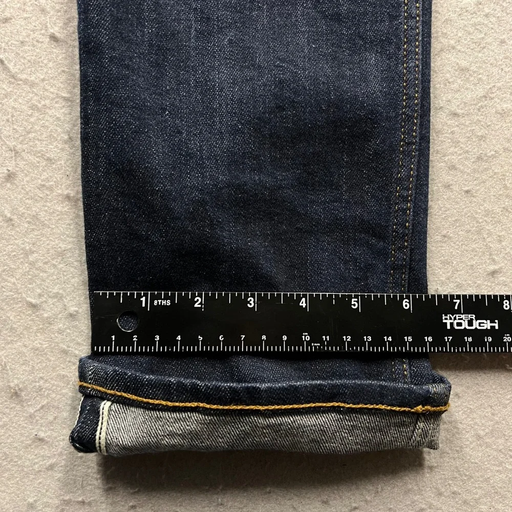 Banana Republic Selvedge Jeans Mens 33x34 Dark Wash Slim Reissue CA 94-105 Blue